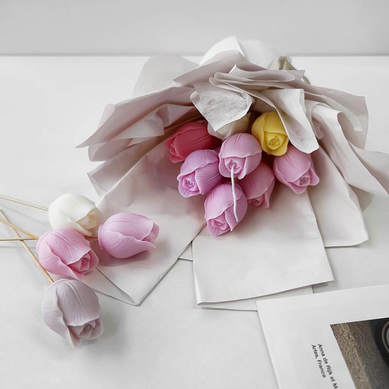 Креативная форма для свечи «Тюльпан», ручная работа, форма для мыла «Сделай сам», силиконовая форма для свечи «Цветок», принадлежности для мыла, декоративная форма