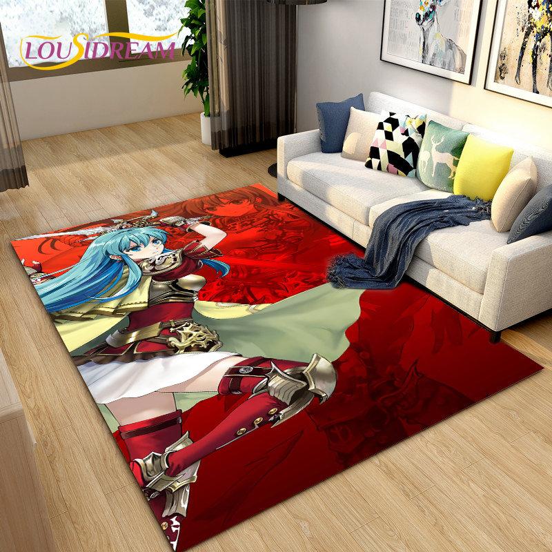 Game Gamer Fire Emblem Series Area Rug,Carpet Rug for Living Room Bedroom Sofa Doormat Decoration, Kids Play Non-slip Floor Mat