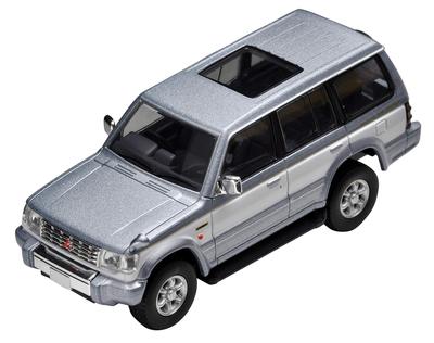 Масштабная модель Tomica Limited Vintage Neo Mitsubishi Pajero Wide Super Exceed Z 1/64 LV-N189a Среднекрышный Серебристый/Белый (Готовая модель)