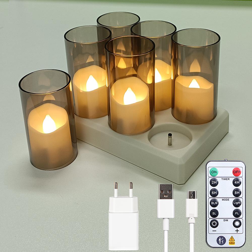USB-Лампа-Свеча с Пультом Дистанционного Управления и Таймером – Идеально для Дней Рождения, Свадеб и Праздничного Декора