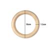10Pcs Unfinished Solid Wooden Rings 40-100MM Natural Wood Rings for Macrame DIY Crafts Wood Hoops Ornaments Connectors Jewelry Making