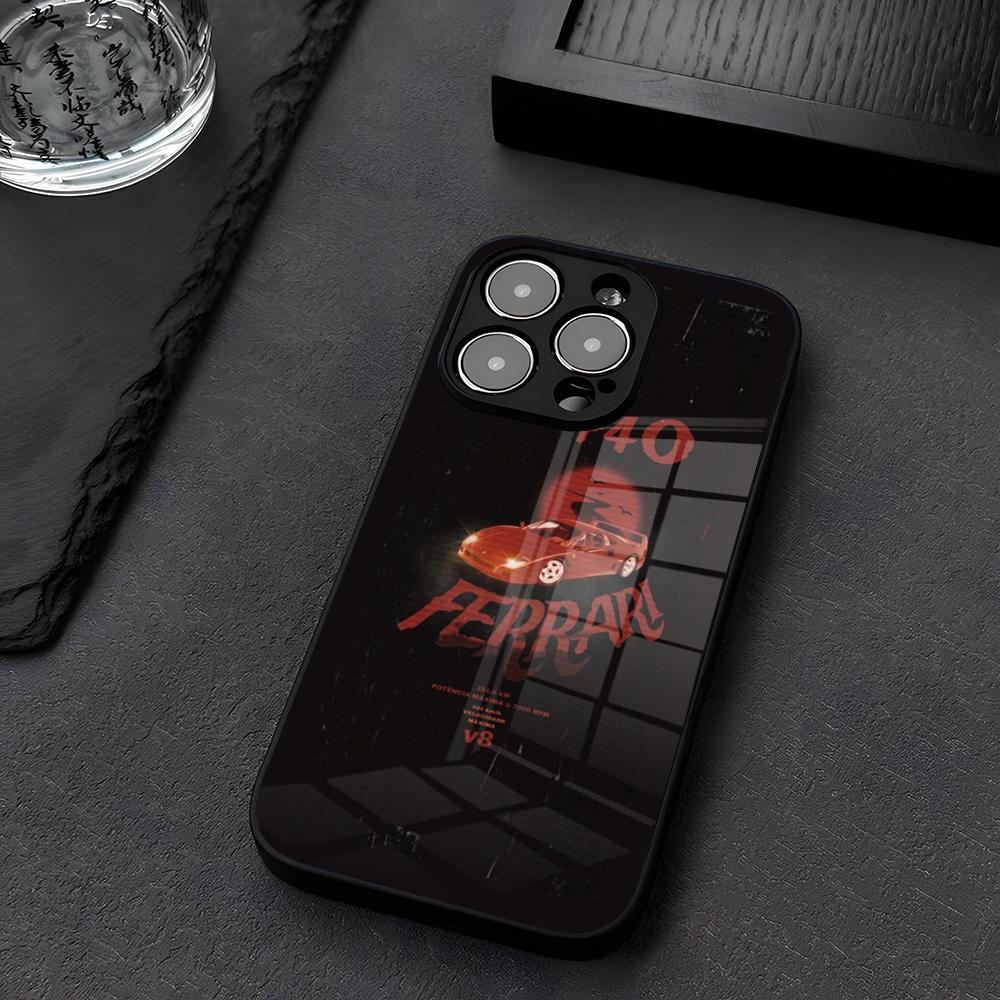 F-Fuerza Regida 111xpantia Phone Case Glass For IPhone 12 17 15 14 13 16 11 Pro XS Max Plus Mini X XR E2020 Tempered Coque