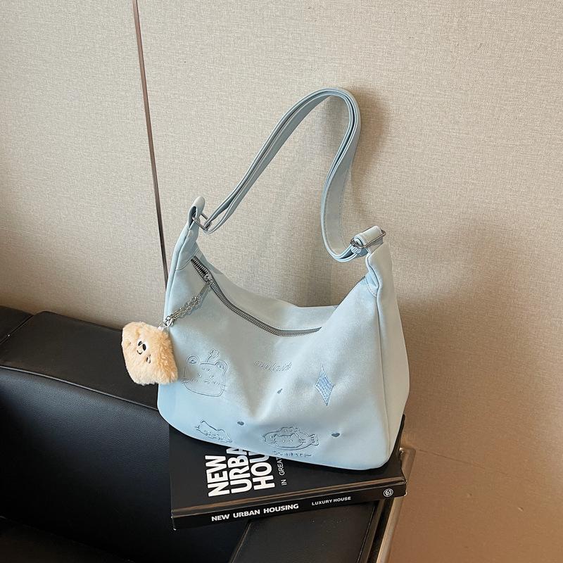 Сумка большой вместимости женская летняя новая модная нишевая на плечо кроссбоди текстурная сумка-пельмень для поездок на работу