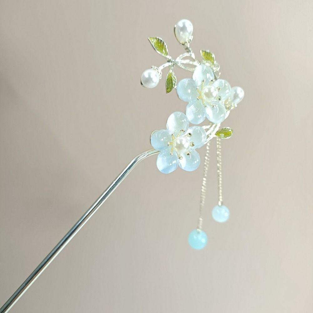 Headwear Pearl Flower Ancient Style Hairpin Metal Hairpin Chinese Style Headwear Hanfu Hair Sticks