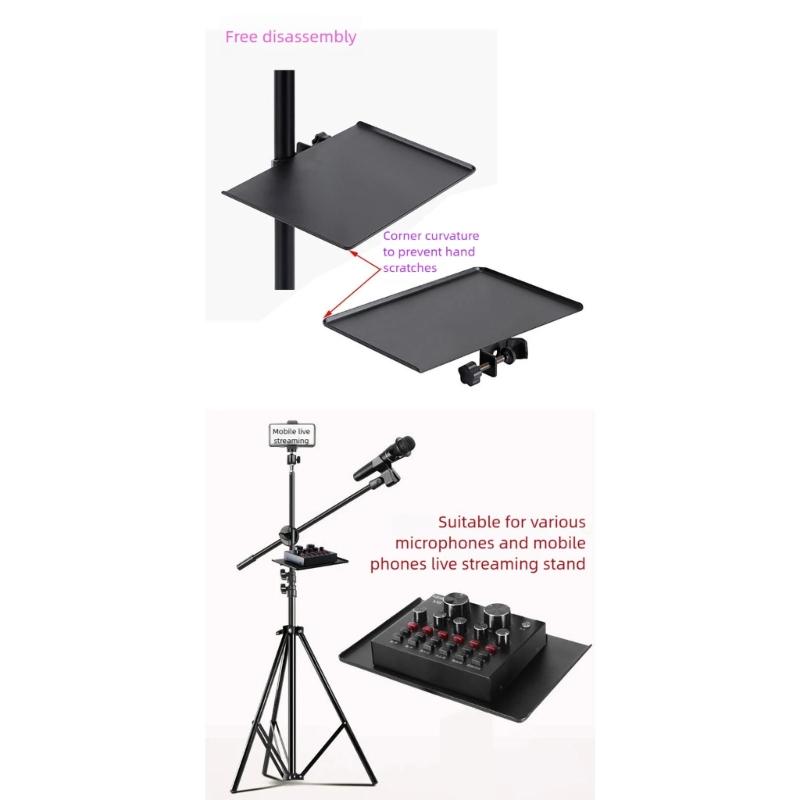 Прочная металлическая подставка для нот Универсальная подставка для микрофонной стойки для нот Пения Сценическая Звукозапись Аксессуары