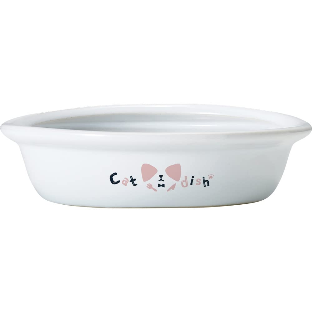 Керамическая посуда для кошек Marukan NYANTA CLUB с защитой от пролития жидкости