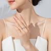 Tancise Classic 925 Sterling Silver  Zircon Ring Ladies Jewelry Wedding Promise Party Gift