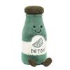 Jellycat Серия 'Веселая еда' Детокс-сок Зеленая кукла Плюшевая кукла Высота 19 см