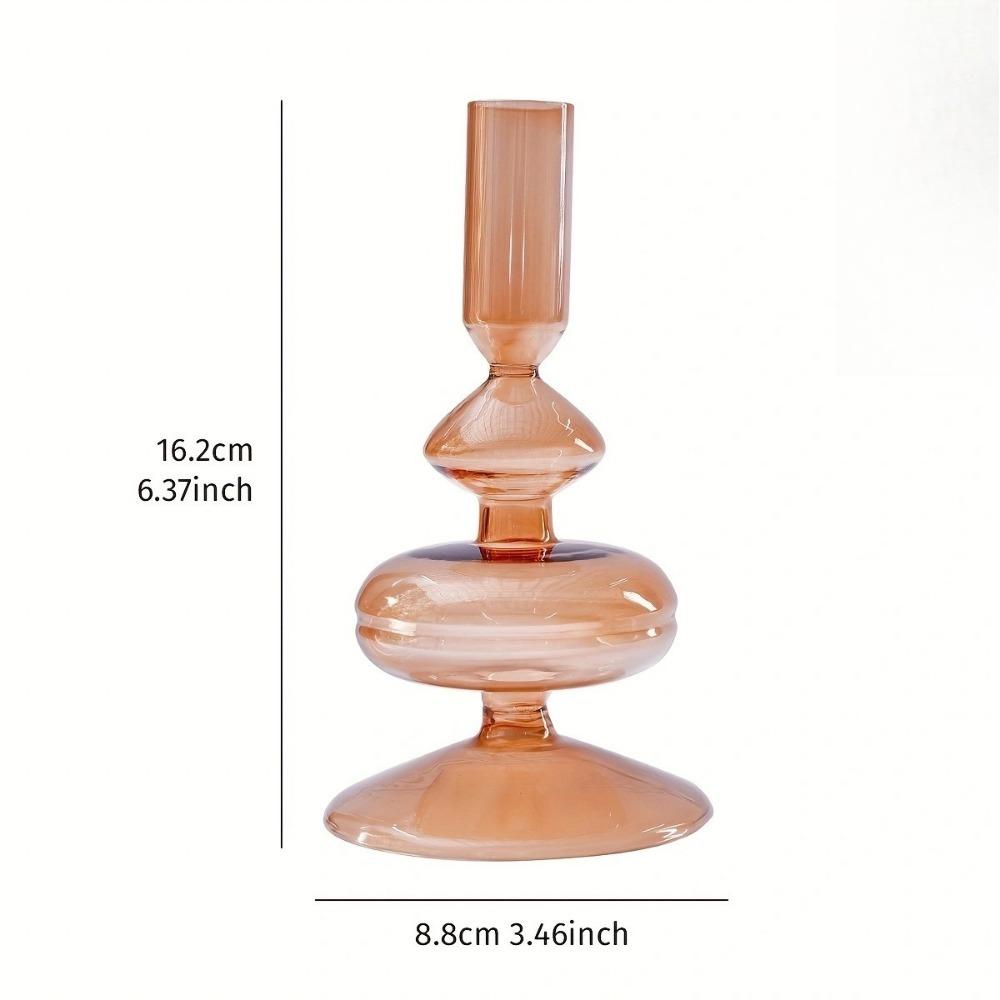 Креативный цветной стеклянный подсвечник в полоску Подсвечник на длинной ножке Помолба Свадьба Фестиваль Праздник Настольное украшение