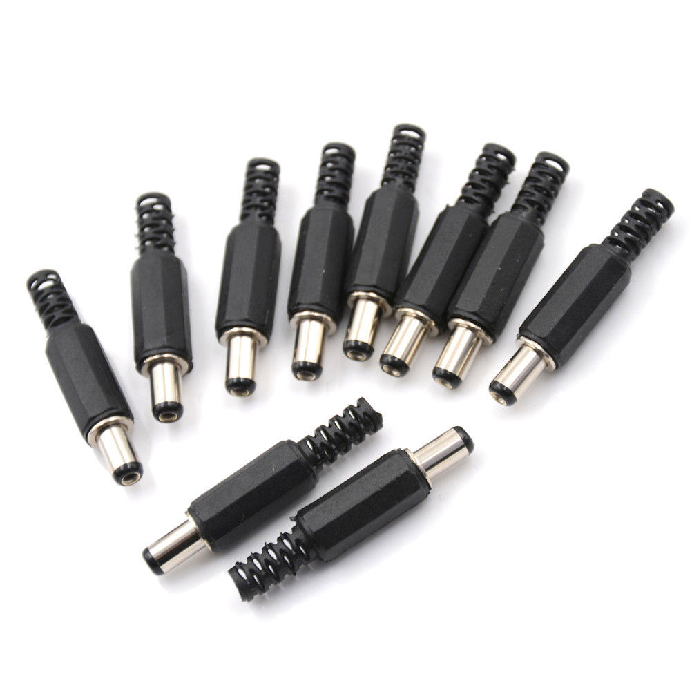 10 шт. 2,1 мм х 5,5 мм штекер постоянного тока, разъем, черная пластиковая крышка