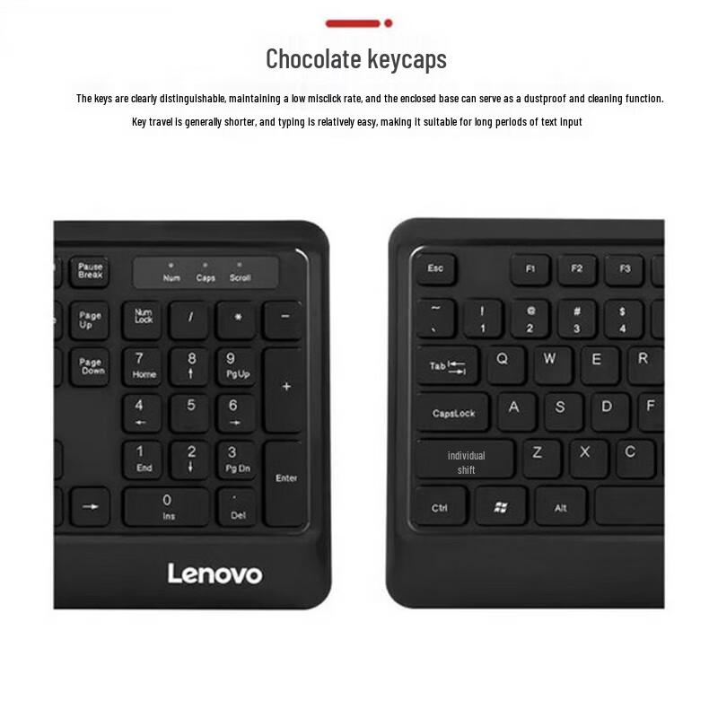 Lenovo KM102 Wired Keyboard and Mouse Combo