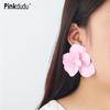 Candy Color Zinc Alloy Layered Flower Stud Earrings Drip Glazing Earring Summer Jewelry PD2196