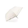 Tea AfternoonTea LIVING Parasol JL52 Scallop Ribbon Embroidered Folding Umbrella for Sun and [Afternoon Living] Rain, Parasol, Off-White