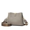 High-end Genuine Leather Women's Bag Fashionable and Simple Single-shoulder Crossbody Bag Cowhide Bucket Bag