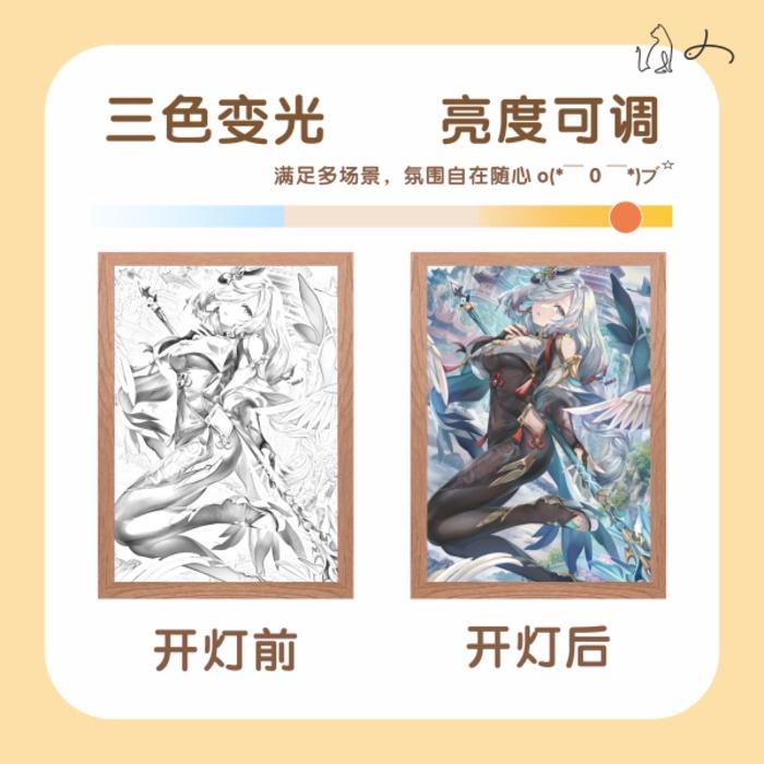 Световая живопись Фигурка Genshin Impact Гань Юй Ху Тао Ёимия Ночник