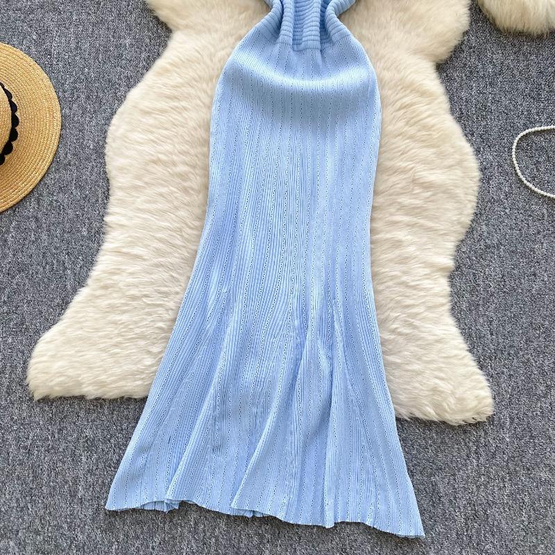 High-end Knitted Dress for Women's Wear In Summer Featuring A Slimming and Elegant Design