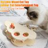Whack-A-Mole Cat Toy Wooden Interactive Cloud Shaped Cat Toy Whack A Mole Game Scratcher Cat Toy for Indoor Use