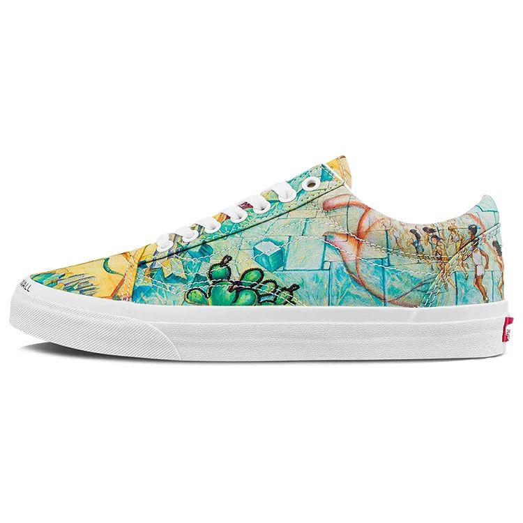 MOCA x Vans Old Skool Кроссовки Низкие с Принтом Арт Унисекс Разноцветные VN0A5KRFYQ8