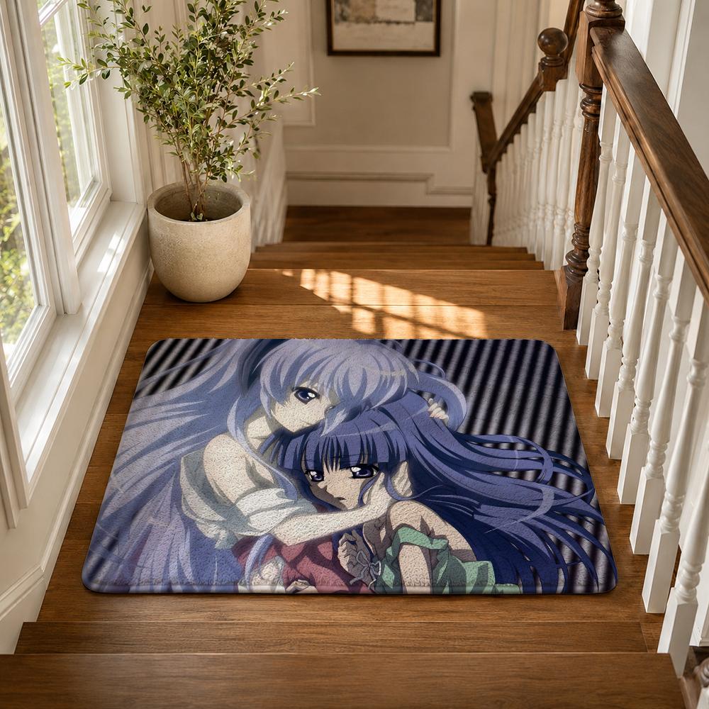 H-Higurashi When They Cry Аниме Коврик для пола Фланелевый Нескользящий Моющийся Мягкий Впитывающий Ковер Для Ванной Кухни Спальни Домашний Декор