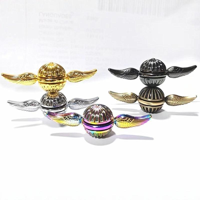 New Fidget Spinner Colorful Metal Alloy Mute Bearing Wing Aircraft Hand Spinner Fingertip Spinning Gyroscope Stress Relief Toys
