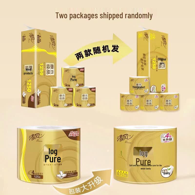 Туалетная бумага Qingfeng Gold Pack, рулоны