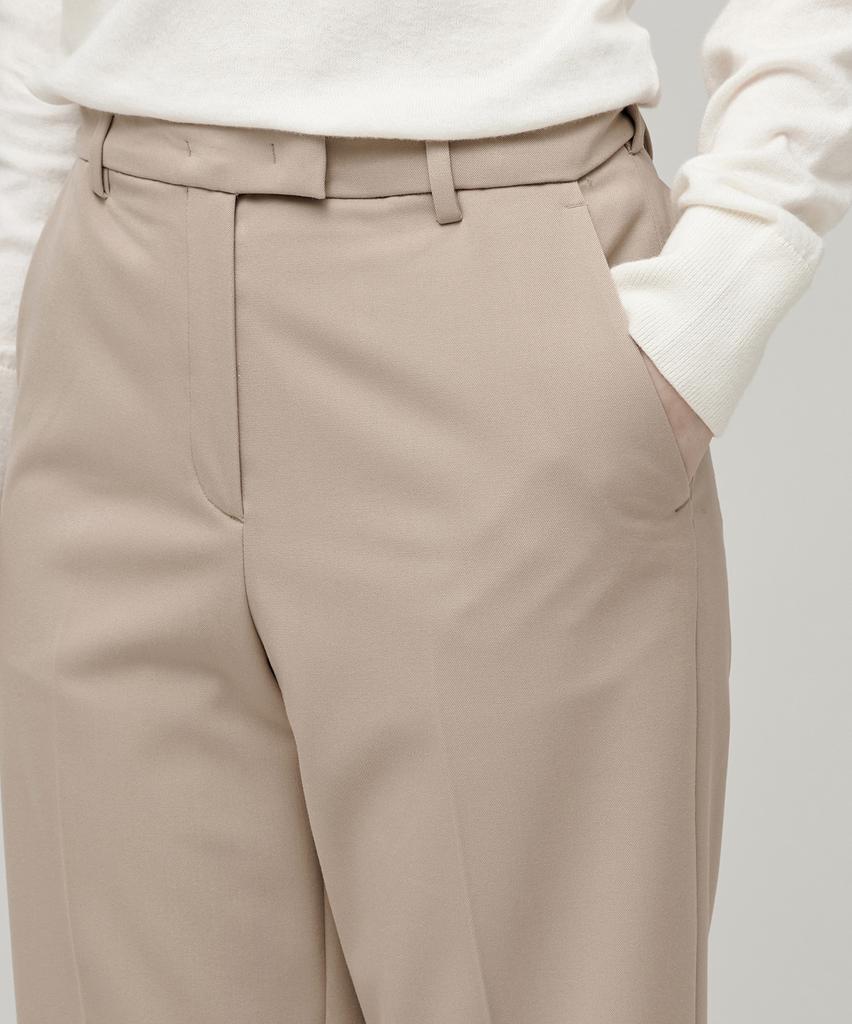 MUSINSA STANDARD WOMAN Женские прямые брюки из плотного флиса с скрытой эластичной талией [Бежевый]