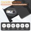 Внешний привод Blu-ray USB 3.0 Портативный 3D BD-Combo Оптический привод CD DVD Проигрыватель CD Пишущий привод Читатель для ноутбука ПК Windows 11/10 Mac