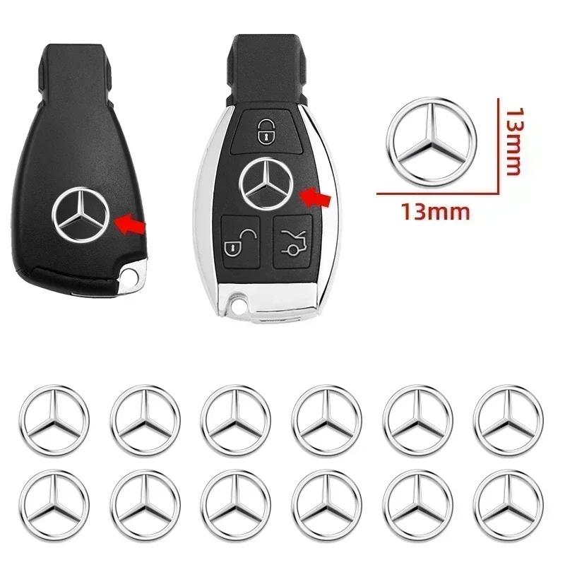 SFL1 13mm Car Remote Key Sticker Emblem Decal For Mercedes Benz AMG W211 W212 W166 W167 W117 W247 W176 W204 W203 W205 W140 X253 W210