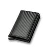 Anti-theft RFID Metal Card Bag, Large-capacity Aluminum Alloy Automatic Elastic Carbon Fiber Wallet, Anti-magnetic Customization