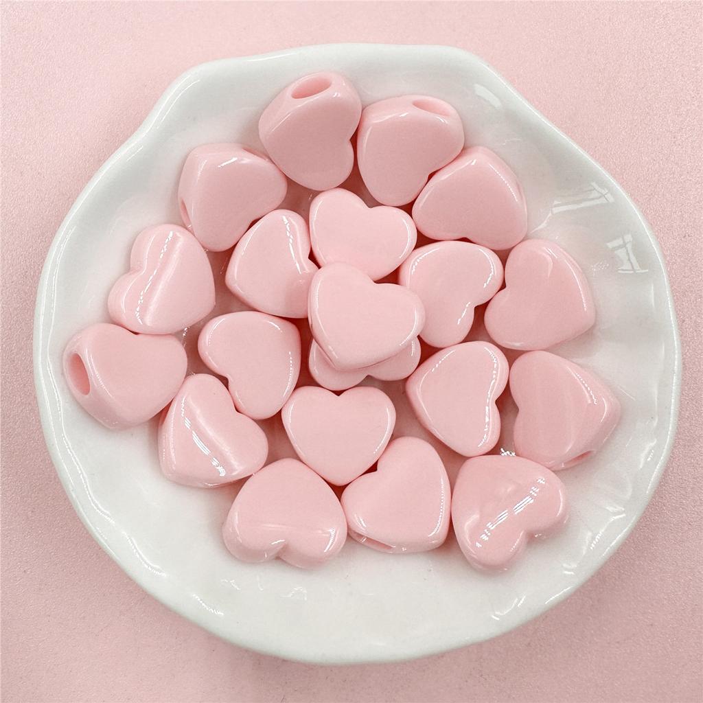 20 шт. 11,7*13,5 мм акриловые макароны цвета сердца свободные бусины DIY материалы для подвесок аксессуары для изготовления ювелирных изделий