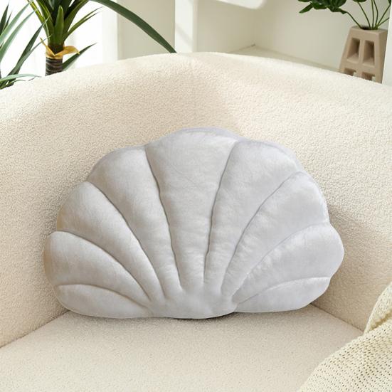 3D Бархатная подушка-ракушка Мягкий вкладыш Ракушка Океан Пляжная тема Декоративная подушка Уютная подушка для дома Дивана Офисного дивана