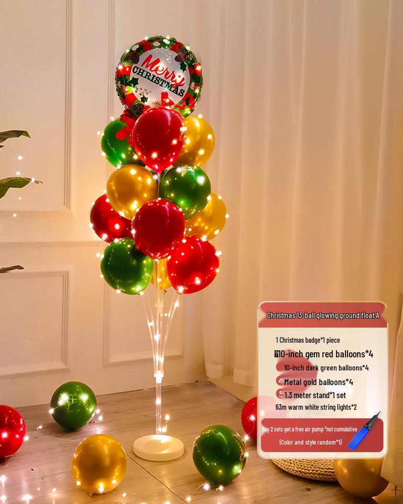 Christmas Luminous Balloon Decorations for Trees, Tables, and Window Displays