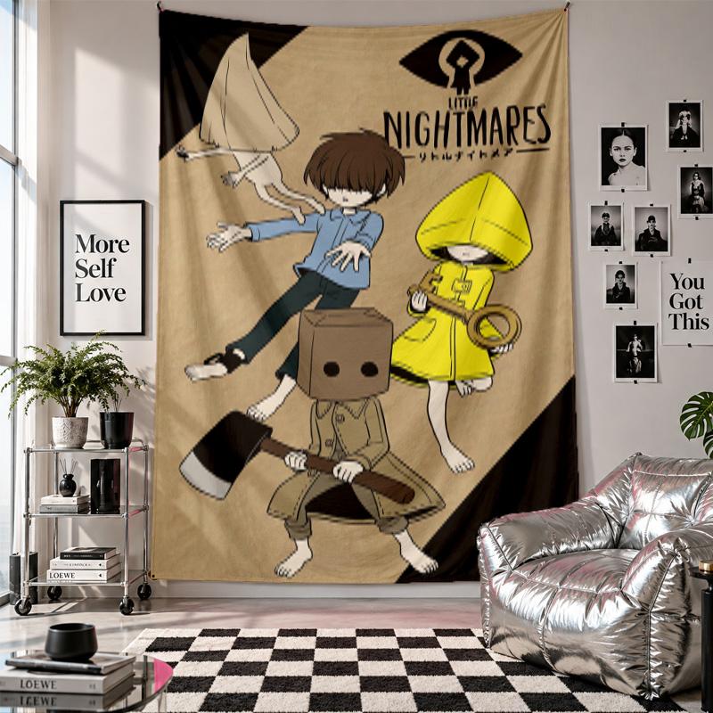 Настенный гобелен Little Nightmares Six Mono Арт Подвесная ткань Декоративный фон Чехол для украшения комнаты