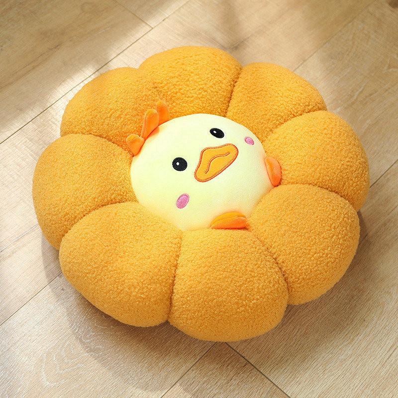 Plush Teddy Toy Animal Cushion Embroidered Design Children Room Nook Reading