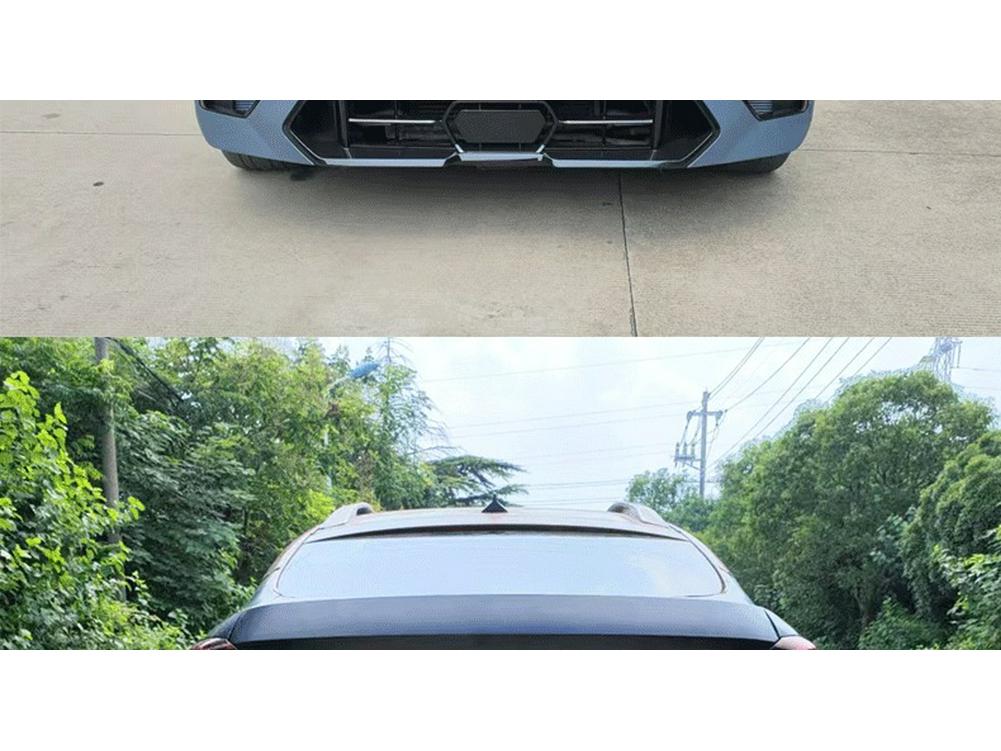 BMW E71 to G06-X6M Conversion Kit: Front/Rear Bumpers, Headlight Brackets, Fenders, and Engine Hood.