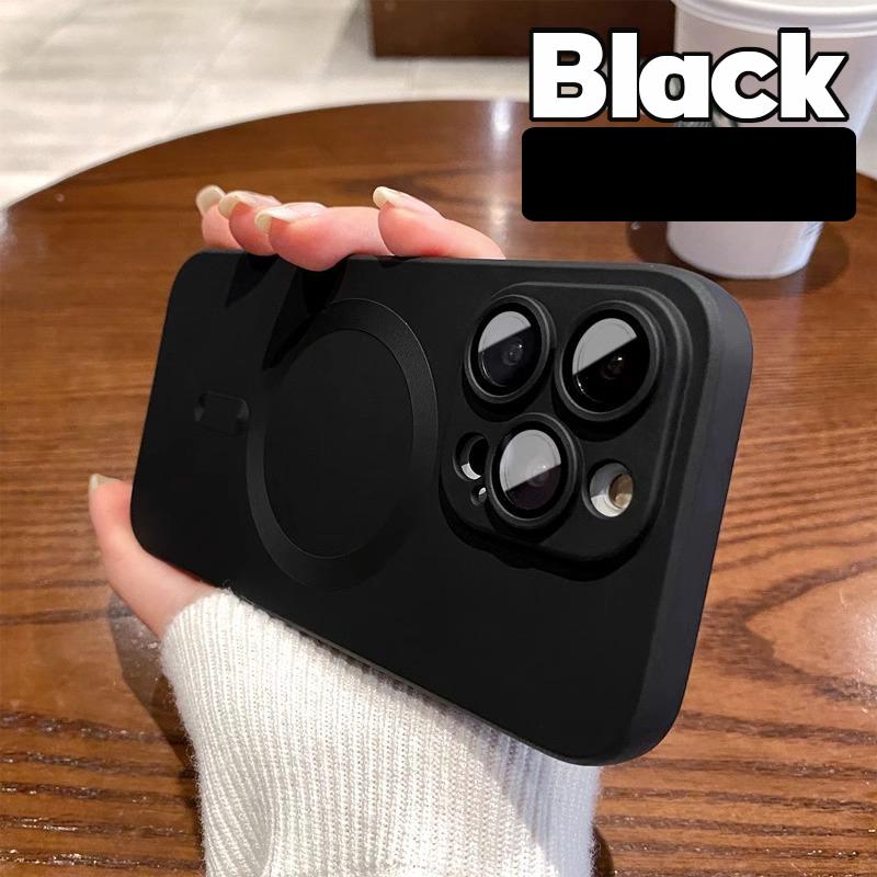 Роскошный беспроводной магнитный матовый чехол для телефона Magsafe Case IPhone 15 14 13 12 11 Pro Max Plus XS X 8K Стеклянная полная защита объектива камеры