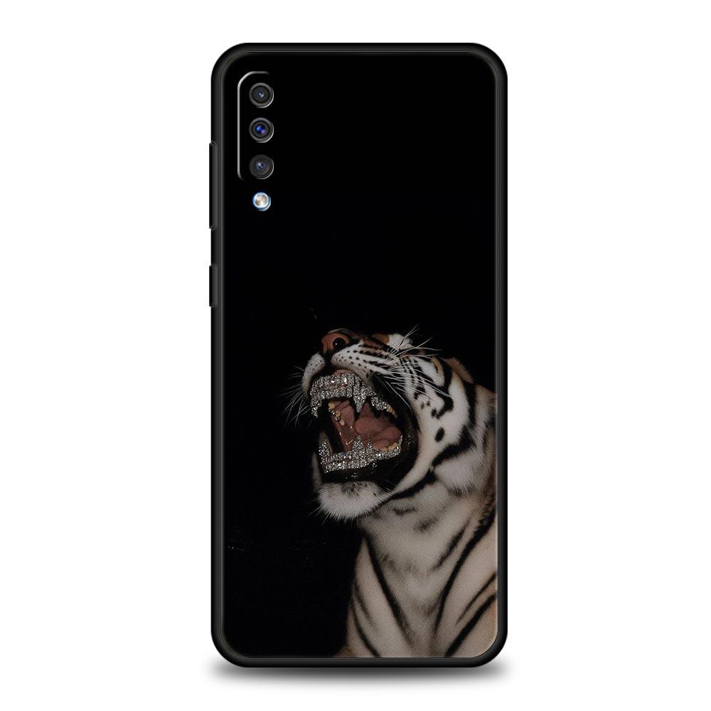 Чехол для телефона Samsung Galaxy A56 A36 A26 A16 A06 A54 A42 A34 A24 A22 A20 A12 A40 A50 5G Мягкий ТПУ Чехол Мультяшный Рисунок Тигра