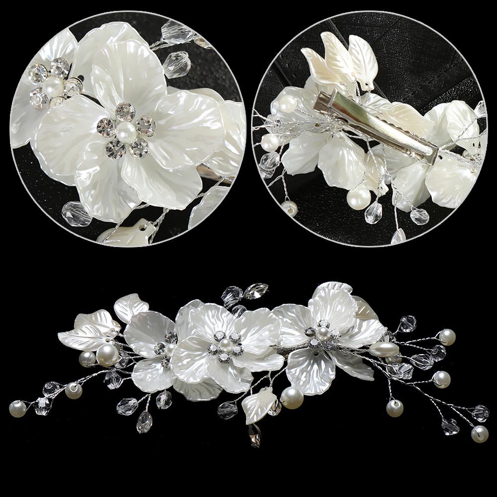 Fashion Crystal Pearl Hair Accessories Bridal Clips Flower Hair Pin Hair Combs Bridesmaid Tiara