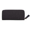 Luddite Leather Combination Round Zip Pen Case 2 Denim and Genuine Leather Pencil Case [Navy] LDKC-RZP2-11