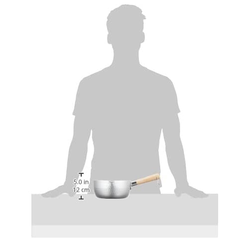 Taniguchi Metal Yukihira Pot, Gas Stove Only, 18cm, 1.8L, Made in Japan, Lightweight, Ideal for Simmered Dishes and Miso Soup, Made by a Japanese Arti