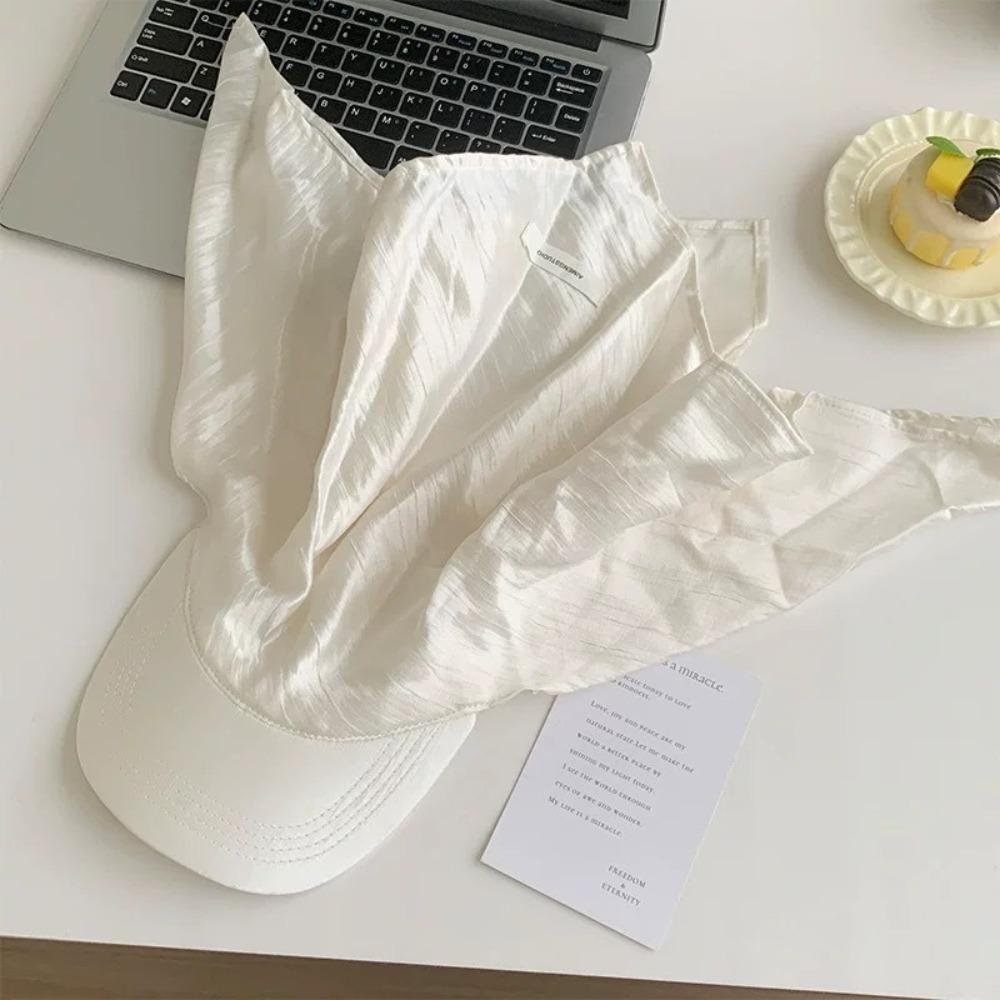 Satin Headscarf Baseball Cap Y2K Peaked Cap Retro Sunscreen Beach Hat  Outdoor