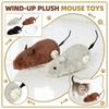 Wind Up Plush Mouse Toy Interactive Moving Toy for Cats Dogs