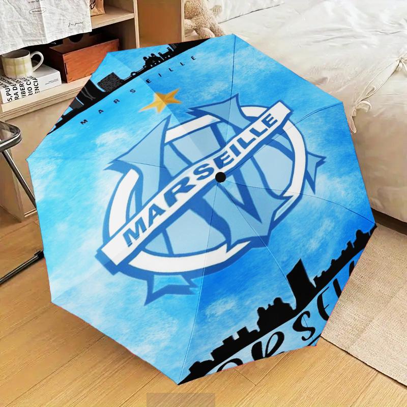 1PC Mar-seille With Pride Emblem Printed Umbrella Folding umbrella, automatic umbrella 8-Frame for Travel, camping Fan gifts Christmas Gifts