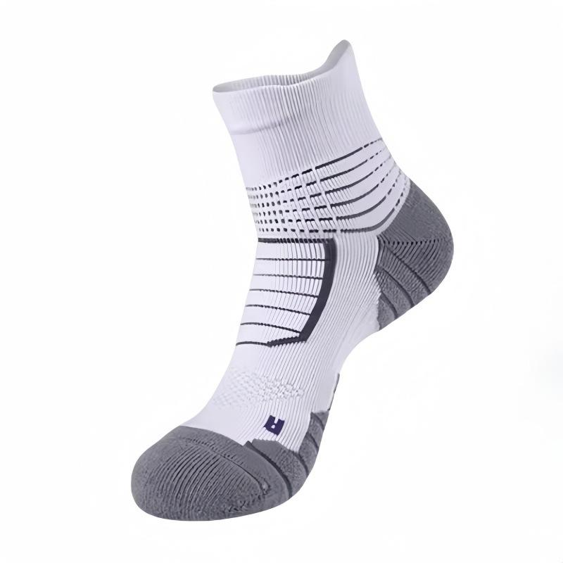 Мужские хлопковые носки-трубы с толстым дном из полотенца, противоскользящие, амортизирующие, профессиональные, для бега, марафона, баскетбола