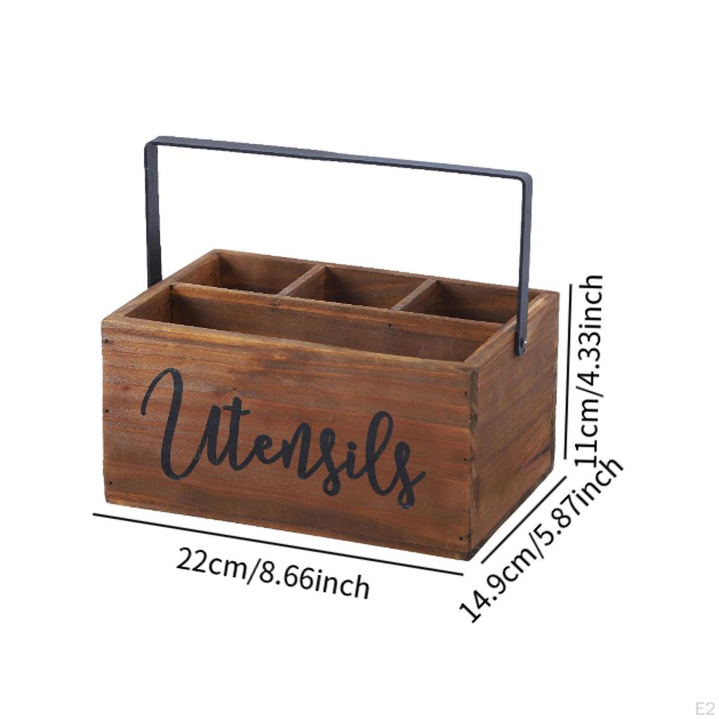 Настольный держатель для кухонной утвари с отделениями для вилок и ложек