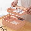 1pcs Desktop Four Grids Sundries Storage Box Multifunction Jewelry Stationery Cosmetics Organizing Box for Home and School