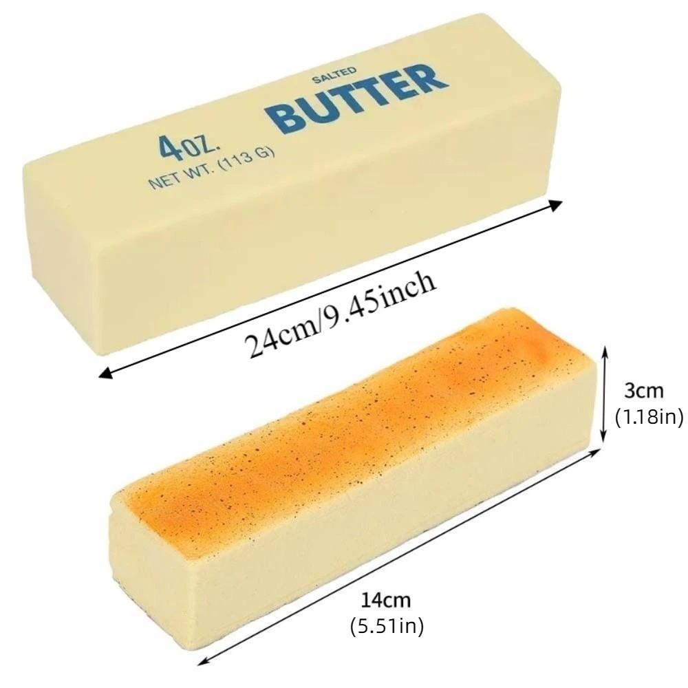 Release Hand Big Butter Stick Squeezing Toy Sensory Realistic Cheesecake Bars  For Adult