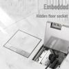 Водонепроницаемая напольная розетка из нержавеющей стали с инкрустацией из мрамора, стандарт США, скрытая конструкция с шестью отверстиями