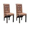 VidaXL Dining Chairs 2 Pcs Brown Faux Leather