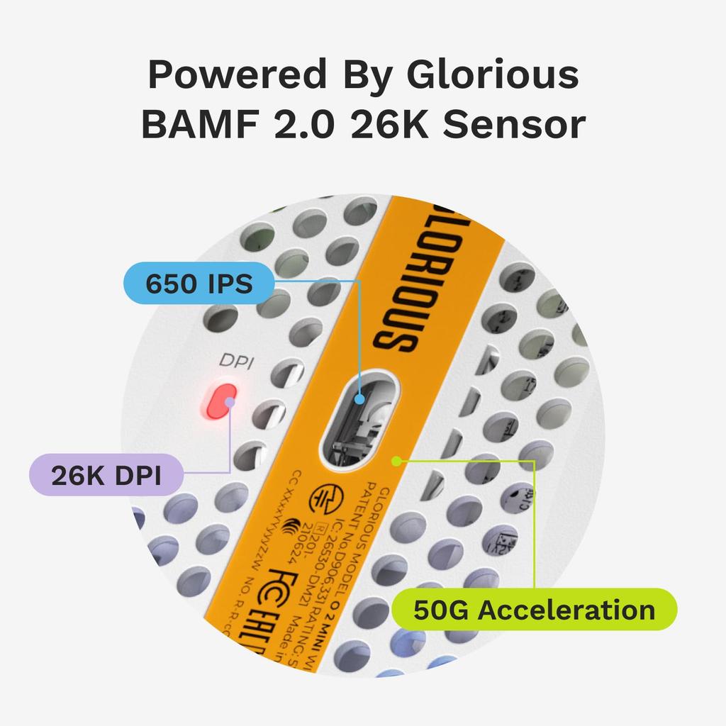Glorious Model O 2 Mini Матовая Белая Легкая Проводная Игровая Мышь GLO-MS-OMV2-MW MS0739